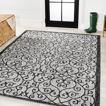 Madrid Vintage Filigree Textured Weave Indoor/outdoor Area Rug